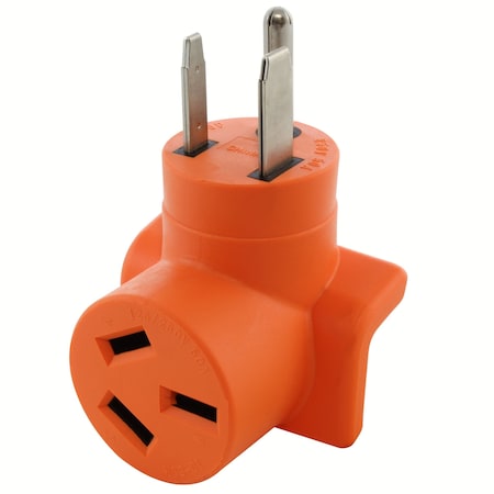 Ac Works Plug Adapter, 10-50R, 6-50P, 10-50P, 6-50P, 0 ft., Orange WD6501050